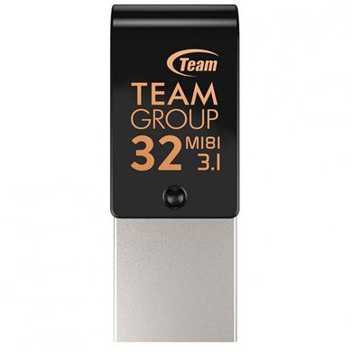 Флешка USB3.1 32GB OTG Type-C Team M181 Black (TM181332GB01)