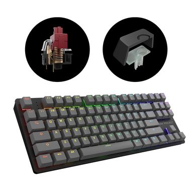 Клавіатура з кейкапами DARK PROJECT (DPO-KD-87A-006400-GRD+KS-43) (оранжево-чорні)