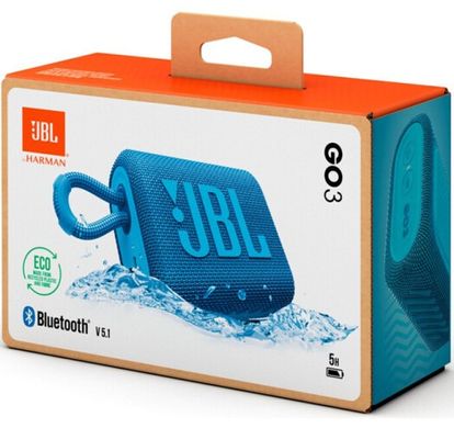 Портативна акустика JBL GO 3 Eco Blue (JBLGO3ECOBLU)