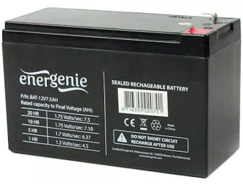 Аккумуляторная батарея EnerGenie 12В 7.5Aч (BAT-12V7.5AH)