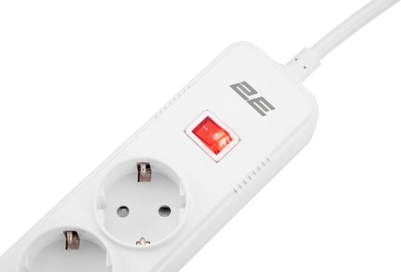 Мережевий фільтр 2E 5XSchuko 3G*1.5мм 3*USB-A 2м white (2E-SP515M2USBWH)