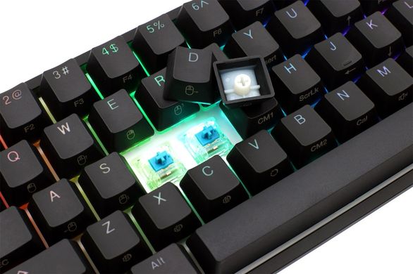 Клавіатура Ducky One 2 Mini Cherry Black RGB LED RU PBT USB Black/White (DKON2061ST-ARUPDAZT1)