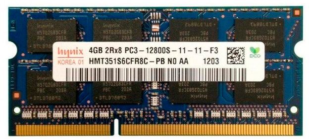 Оперативная память Hynix 4 GB SO-DIMM DDR3 1600 MHz (HMT351S6CFR8C-PB) Refurbished (Восстановленная)