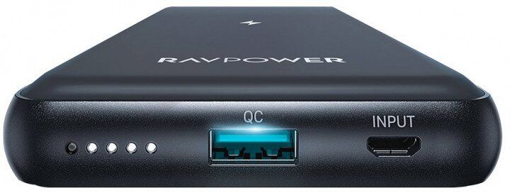 Універсальна мобільна батарея RavPower Power Bank 10000mAh Wireless Charger 10W Black (RP-PB084)