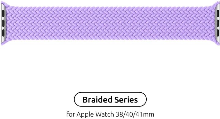Ремінець ArmorStandart Braided Solo Loop для Apple Watch 38/40/41mm Lavender Grey Size 2 (120 mm) (ARM64897)
