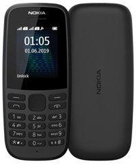 Мобильный телефон Nokia 105 SS 2019 Black (16KIGB01A13)