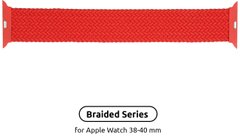 Ремінець ArmorStandart Braided Solo Loop для Apple Watch 38mm/40mm Red Size 4 (132 mm) (ARM58070)
