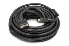 Відео кабель PowerPlant VGA-VGA, 10м, Double ferrites