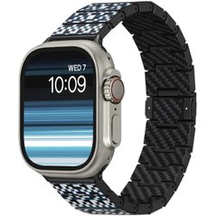Ремінець Pitaka Dreamland Mosaic Chroma Carbon Band для Apple Watch 49/45/44mm Black/White (AWB2303)