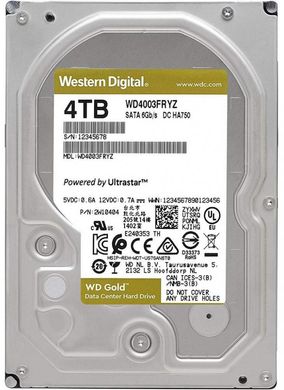 Внутрішній жорсткий диск WD Gold Enterprise Class 4 TB (WD4003FRYZ)