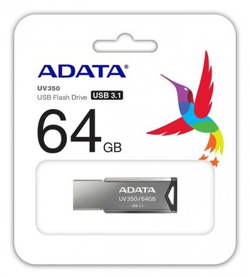 Флешка A-DATA USB 3.2 UV 350 64Gb Silver
