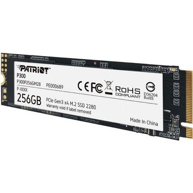 SSD-накопитель 256GB Patriot P300 M.2 2280 PCIe NVMe 3.0 x4 TLC (P300P256GM28)