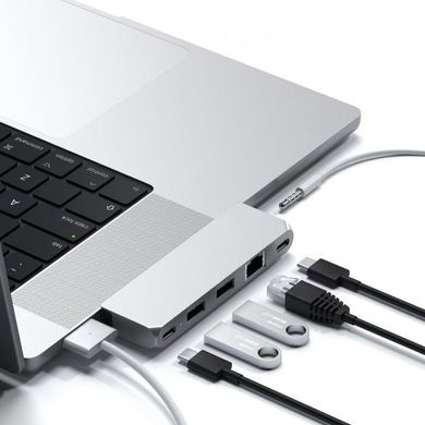 Хаб Satechi Aluminum USB-C Pro Hub Mini Adapter Silver (ST-UCPHMIS)