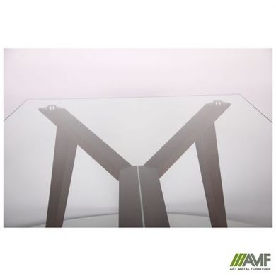 Стол обеденный AMF Мертон орех светлый/стекло прозрачное (521240)