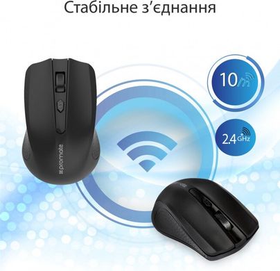 Миша Promate Clix-8 Wireless Black (clix-8.black)