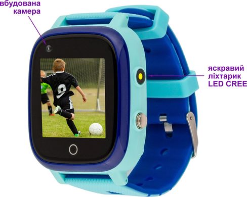 Детские смарт часы AmiGo GO005 4G WIFI Thermometer Blue