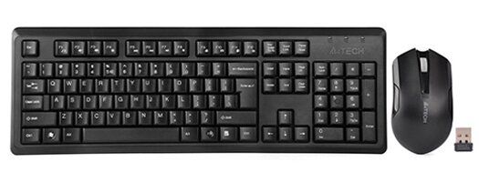 Комплект (клавіатура, мишка) безпровідний A4Tech 4200N (GR-92+G3-200N) Black USB