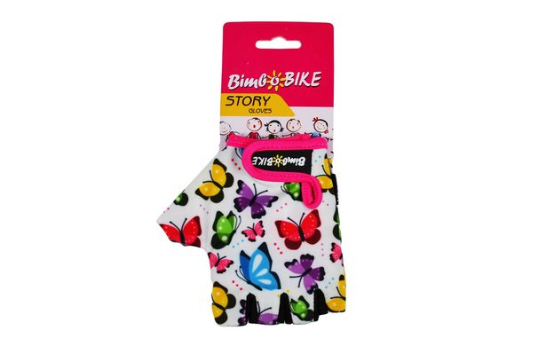 Велорукавицы детские BIMBO BIKE Kids размер S бабочки (90960/2-IS)