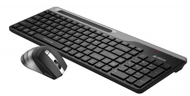 Комплект (клавіатура, миша) бездротовий A4Tech FB2535CS Smoky Grey USB