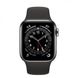 Смарт-часы Apple Watch Series 6 GPS + Cellular 40mm Graphite Stainless Steel Case with Black Sport Band (M02Y3)