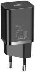 Сетевое зарядное устройство Baseus Super Si Quick Charger 1C на 25W (CCSP020101) Black
