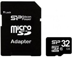 Карта пам'яті microSDHC 32Gb SiliconPower (Class 10) + Adapter SD