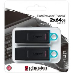 Флешка USB3.2 64GB Kingston DataTraveler Exodia Black/White 2 Pieces (DTX/64GB-2P)