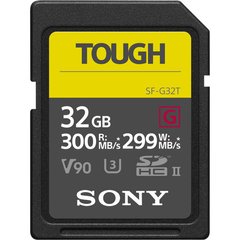 Карта памяти Sony 32GB SDHC C10 UHS-II U3 V90 R300/W299MB/s Tough (SF32TG)