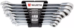 Набір ключів ріжково-накидних Wurth з тріскачкою SW8-19 8 шт. (071426550)