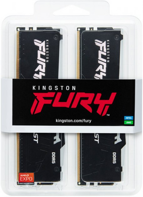 Оперативна пам'ять Kingston FURY 32 GB (2x16GB) DDR5 6000 MHz FURY Beast RGB (KF560C36BBEAK2-32)