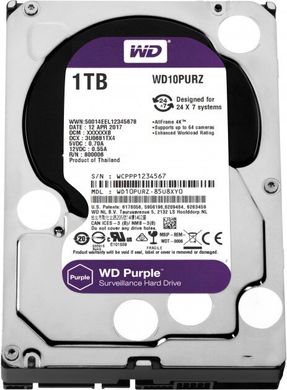 Внутренний жесткий диск WD 1TB Purple (WD10PURZ)
