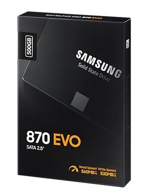 SSD-накопичувач Samsung 870 EVO 500GB SATAIII MLC (MZ-77E500BW)