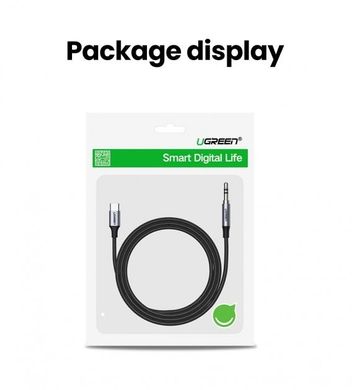 Кабель UGREEN CM450 USB-C Male to 3.5mm Male Audio Cable with Chip 1m (20192)