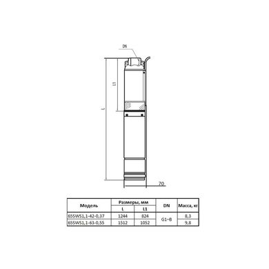 Насос свердловини Насоси+Обладнання 65SWS1,1-63-0,55 13054