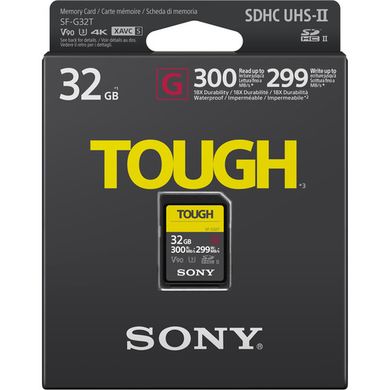 Карта пам'яті Sony 32GB SDHC C10 UHS-II U3 V90 R300/W299MB/s Tough (SF32TG)
