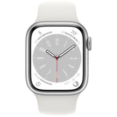 Смарт-годинник Apple Watch Series 8 GPS + Cellular 41mm Silver Aluminum Case with White Sport Band (MP4A3)