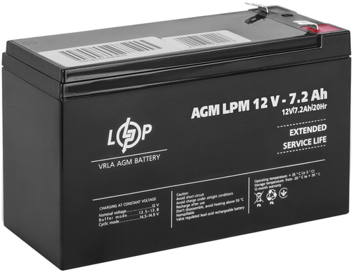 Акумулятор для ДБЖ LogicPower AGM LPM 12 - 7,2 AH (3863)