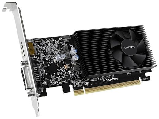 Відеокарта Gigabyte PCI-Ex GeForce GT 1030 Low Profile 2GB DDR4 (64bit) (1151/2100) (DVI, HDMI) (GV-N1030D4-2GL)