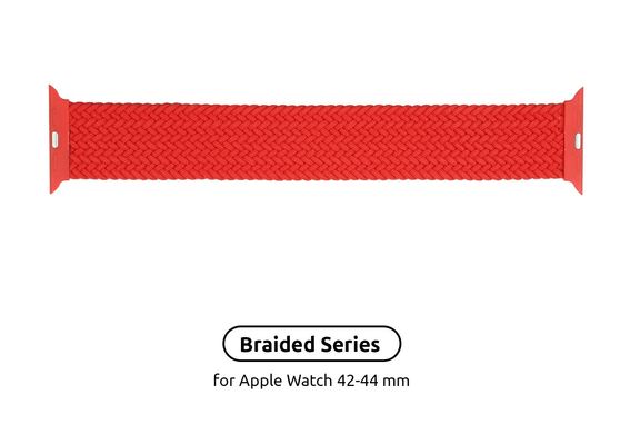 Ремешок ArmorStandart Braided Solo Loop для Apple Watch 42mm/44mm Red Size 8 (160 mm) (ARM58082)