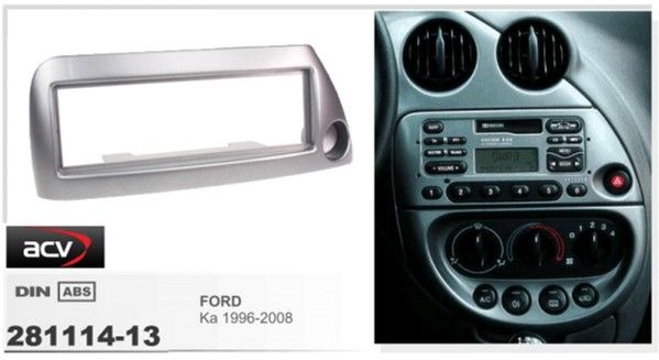 Перехідна рамка ACV 281114-13 Ford Ka (RBT) 09/1996-08/2008 silver