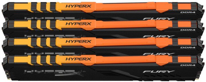 Оперативна пам'ять HyperX DDR4 2400 64GB KIT (16GBx4) HyperX Fury (HX424C15FB4AK4/64)