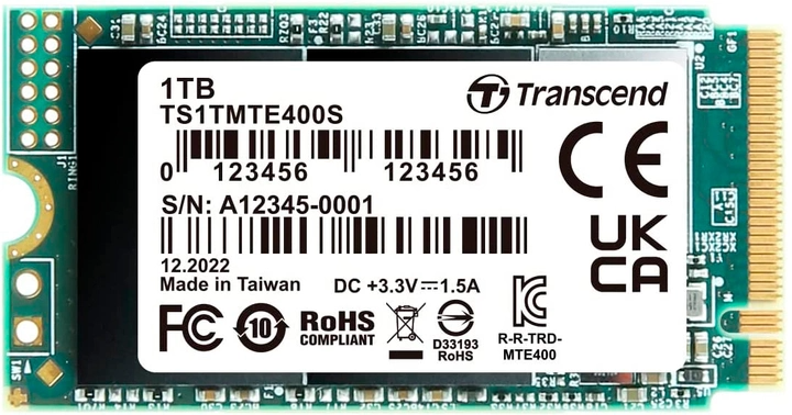 SSD накопичувач Transcend MTE400S 1 TB (TS1TMTE400S)