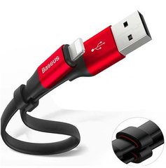 Кабель Baseus USB Cable to Lightning Nimble 0.23m Black/Red (CALMBJ-B91)