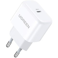 Сетевое зарядное устройство для UGREEN CD241 USB Type-C 20W Mini PD PD3.0 Fast Charger 3A White (10220)