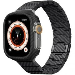Ремінець Pitaka Modern Carbon Fiber Watch Band для Apple Watch 49/45/44mm Black/Grey (AWB1003)