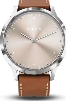 Смарт-годинник Garmin Vivomove HR Premium Silver with Tan Italian Leather Band (010-01850-AA)