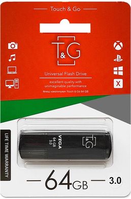 Флешка T&G 64GB 121 Vega Series Black (TG121-64GB3BK)