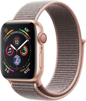 Смарт-часы Apple Watch Series 4 GPS, 40mm Gold Aluminium Case with Pink Sand Sport Loop (MU692UA / A)