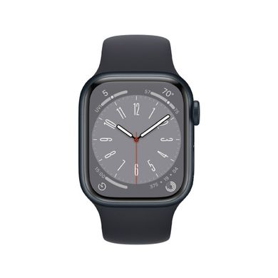 Apple Watch Series 8 GPS 41mm Midnight Aluminium with Midnight Sport Band M/L MNU83