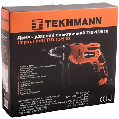 Дрель ударная Tekhmann TID-13/910 (845255)